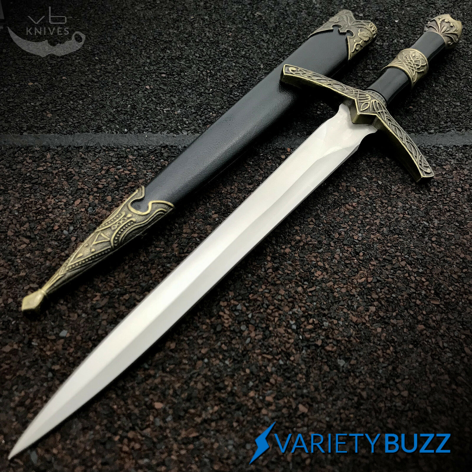 13.5" King Arthur Medieval Historical Short Sword Dagger Knife Knight Scabbard
