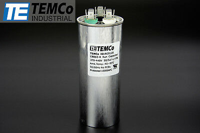Temco 50+5 Uf/mfd 370-440 Vac Volts Round Dual Run Capacitor 50/60 Hz -lot-1