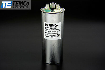 Temco 40+5 Uf/mfd 370-440 Vac Volts Round Dual Run Capacitor 50/60 Hz -lot-1
