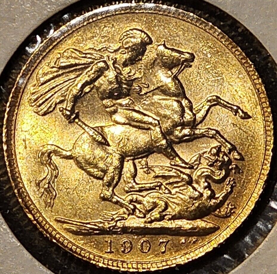 1907 Great Britain Sovereign Gold Coin Edward Vii - Free Shipping